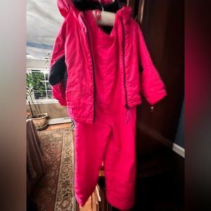 toddlers childrens place girls pink/navy snowsuit -3t.